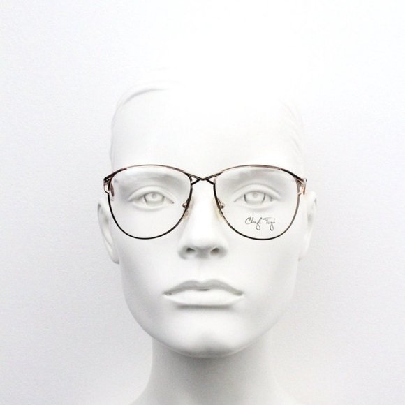 Cheryl Tiegs 80s vintage glasses model 69 made in Italy. Elegant slim gold eyegl main image 2